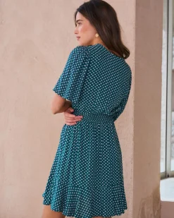 Robes Et Combinaisons-Polin et moi Michelle imprimer Robe VERTFORÊT