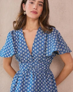 Robes Et Combinaisons-Polin et moi Naya Robe courte brodée DENIM