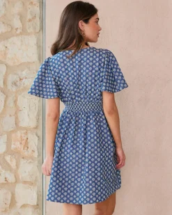 Robes Et Combinaisons-Polin et moi Naya Robe courte brodée DENIM
