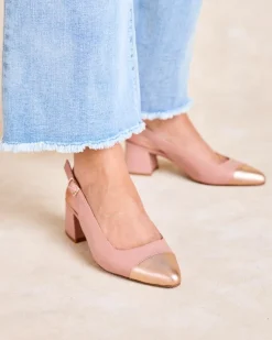 Talons Hauts-Polin et moi Pointe Teyla Slingback Rose