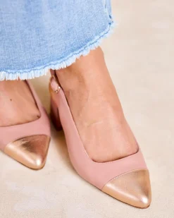 Talons Hauts-Polin et moi Pointe Teyla Slingback Rose