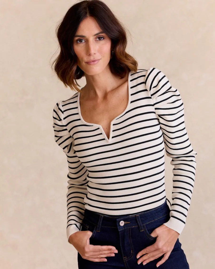 Point|Cardigans Et Pulls-Polin et moi Pull à rayures Lupita Cru