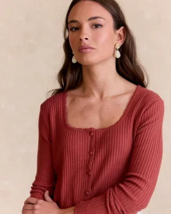 Point|Cardigans Et Pulls-Polin et moi Pull en tricot marron CARREAU
