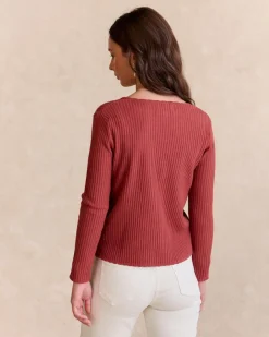 Point|Cardigans Et Pulls-Polin et moi Pull en tricot marron CARREAU
