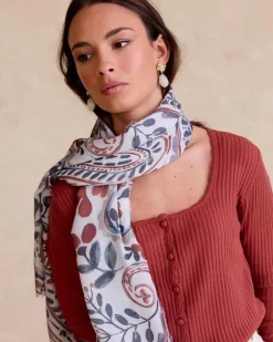 Foulards-Polin et moi Rieti imprimer Écharpe Cru