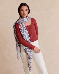 Foulards-Polin et moi Rieti imprimer Écharpe Cru
