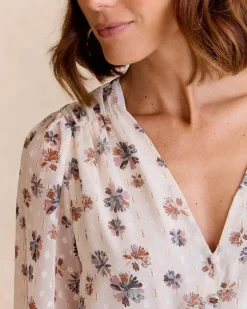 Robes Et Combinaisons-Polin et moi Robe à fleurs thaïlandaises Cru