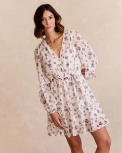 Robes Et Combinaisons-Polin et moi Robe à fleurs thaïlandaises Cru