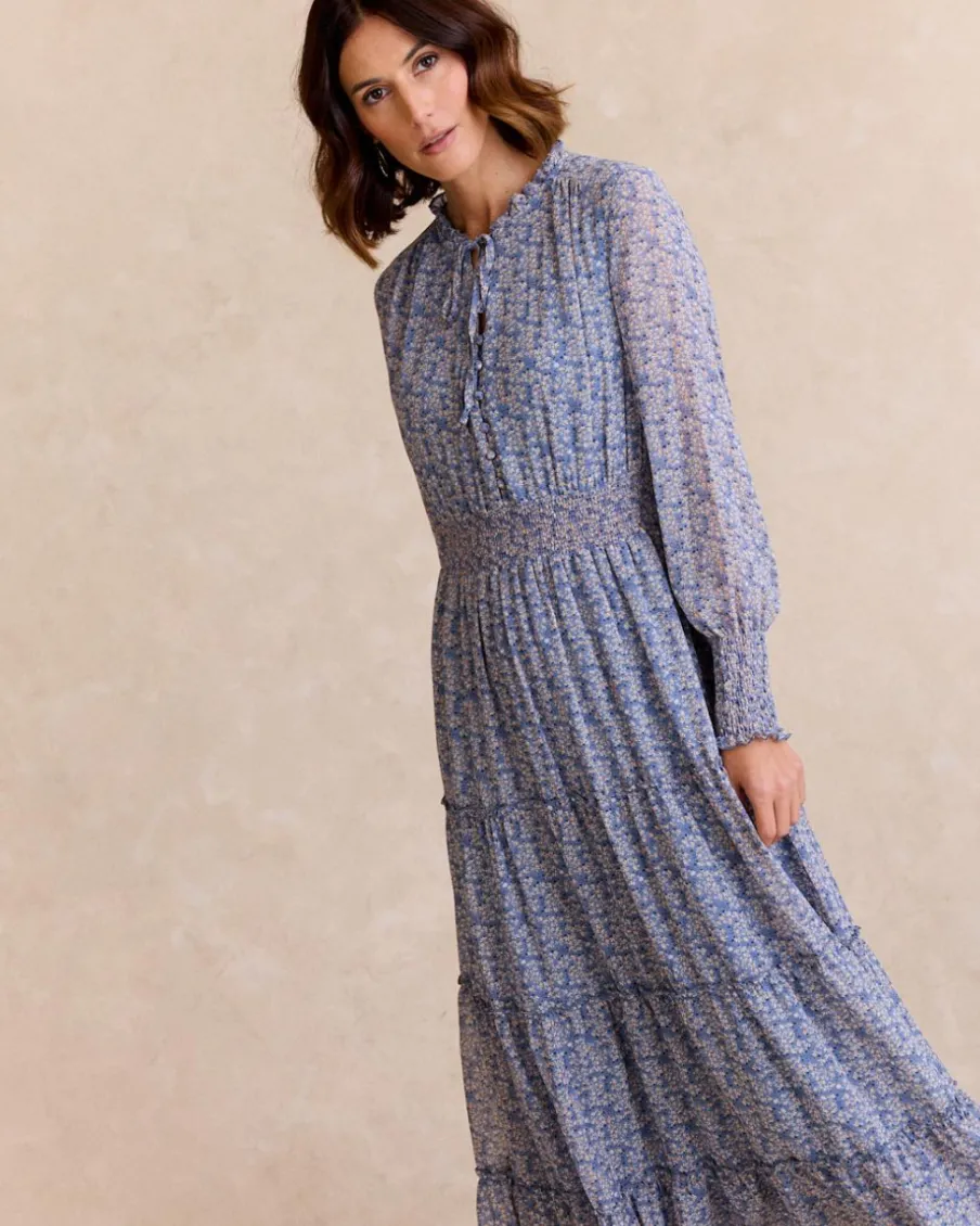 Maternité|Robes Et Combinaisons-Polin et moi Robe Azula Flowers Céleste