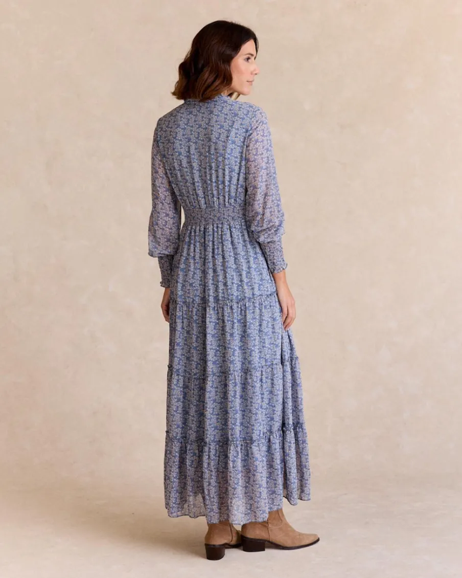 Maternité|Robes Et Combinaisons-Polin et moi Robe Azula Flowers Céleste