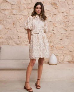 Robes Et Combinaisons-Polin et moi Robe ceinture Abi BEIGE