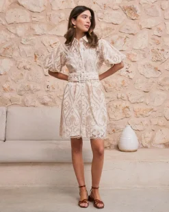 Robes Et Combinaisons-Polin et moi Robe ceinture Abi BEIGE