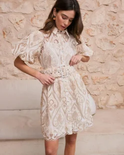 Robes Et Combinaisons-Polin et moi Robe ceinture Abi BEIGE