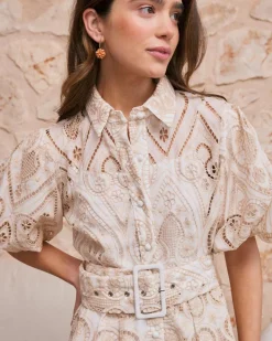 Robes Et Combinaisons-Polin et moi Robe ceinture Abi BEIGE