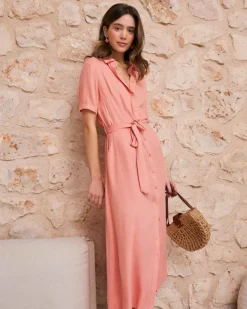 Maternité|Robes Et Combinaisons-Polin et moi Robe chemise corail