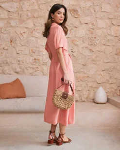 Maternité|Robes Et Combinaisons-Polin et moi Robe chemise corail