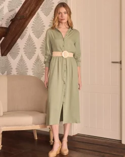 Maternité|Robes Et Combinaisons-Polin et moi Robe chemise Devon Eucalyptus