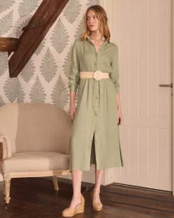 Maternité|Robes Et Combinaisons-Polin et moi Robe chemise Devon Eucalyptus