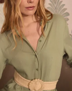 Maternité|Robes Et Combinaisons-Polin et moi Robe chemise Devon Eucalyptus