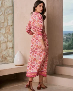 Maternité|Robes Et Combinaisons-Polin et moi Robe chemise Idette corail