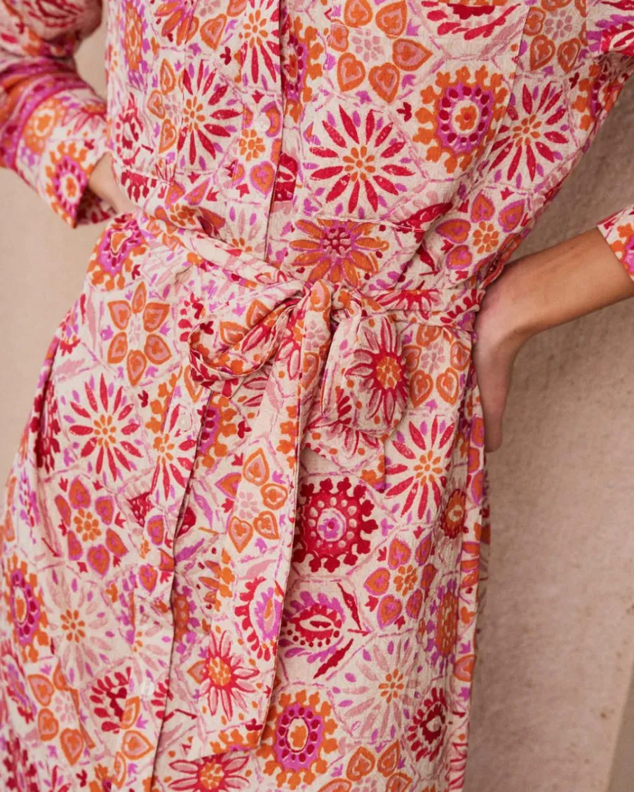 Maternité|Robes Et Combinaisons-Polin et moi Robe chemise Idette corail