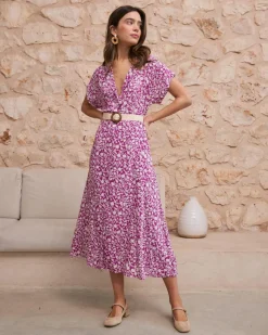 Maternité|Robes Et Combinaisons-Polin et moi Robe chemise Romelia bougainvillée