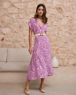 Maternité|Robes Et Combinaisons-Polin et moi Robe chemise Romelia bougainvillée