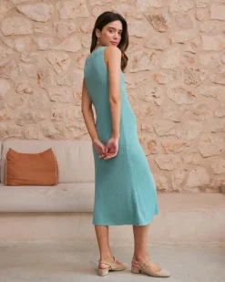 Maternité|Point-Polin et moi Robe dos nu Anaïs Turquoise