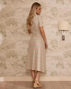 Maternité|Point-Polin et moi Robe en maille rayée Mirena Cru