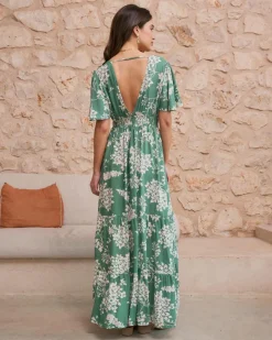 Robes Et Combinaisons-Polin et moi Robe longue Olenka Vertémeraude