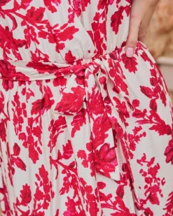 Robes Et Combinaisons-Polin et moi Robe longue Rosalía Framboise