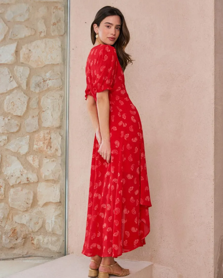 Robes Et Combinaisons-Polin et moi Robe Maxi Vivienne ROUGE