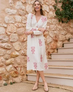 Robes Et Combinaisons-Polin et moi Robe midi Mel Cru