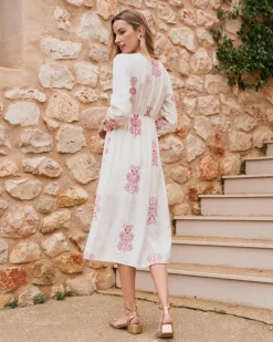 Robes Et Combinaisons-Polin et moi Robe midi Mel Cru