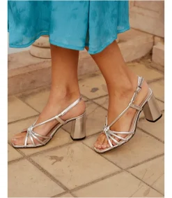 Mariée|Sandales-Polin et moi Sandale à nœud Milana argent/plomb