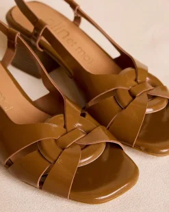 Sandales-Polin et moi Sandale à talon Elisa Cuir