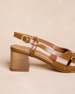 Sandales-Polin et moi Sandale à talon Elisa Cuir