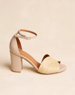Sandales-Polin et moi Sandale en raphia Aless beige