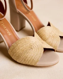 Sandales-Polin et moi Sandale en raphia Aless beige