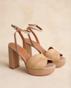 Sandales-Polin et moi Sandale en raphia Navia BEIGE