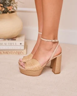 Sandales-Polin et moi Sandale en raphia Navia BEIGE