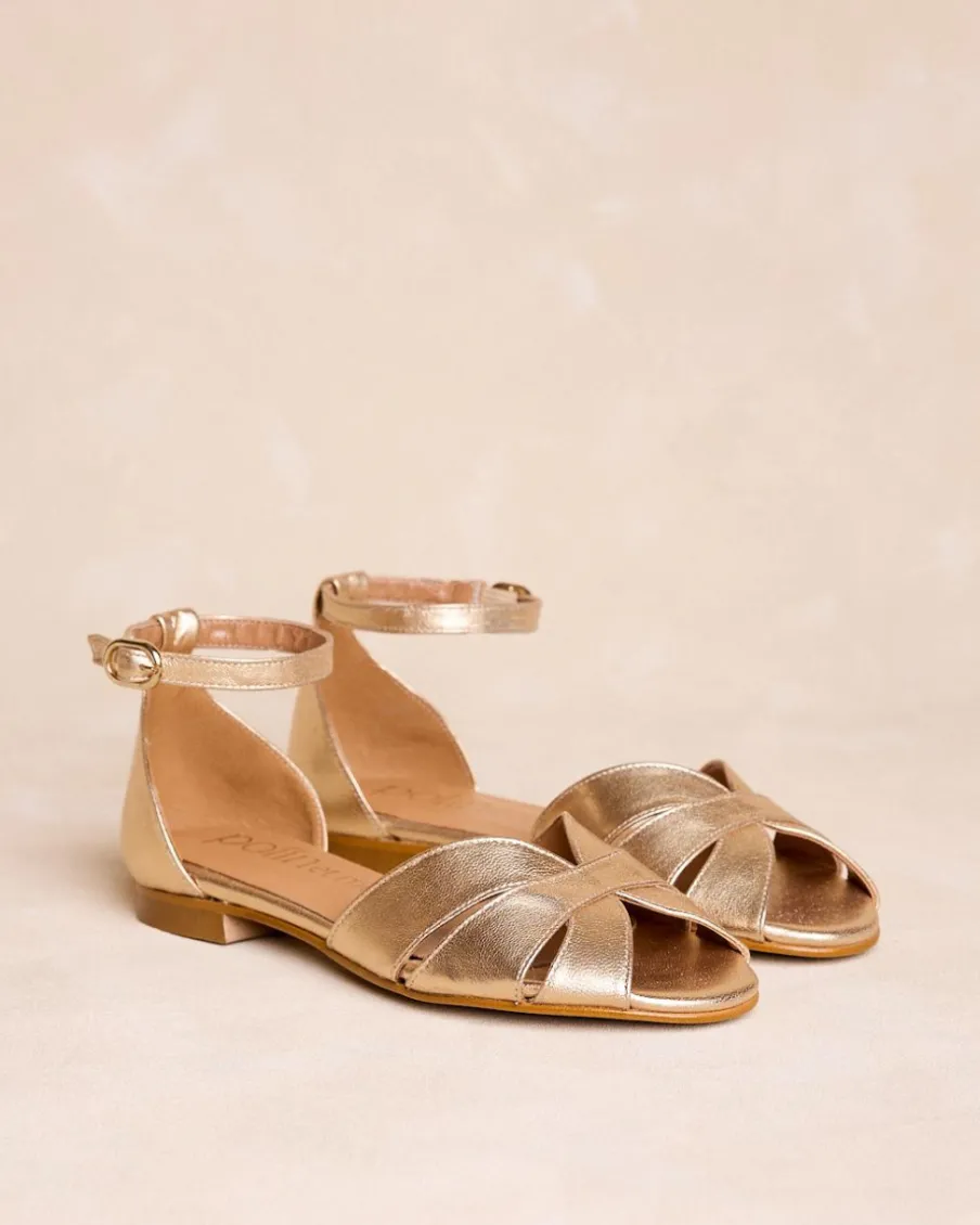 Sandales-Polin et moi Sandale plate dée Or