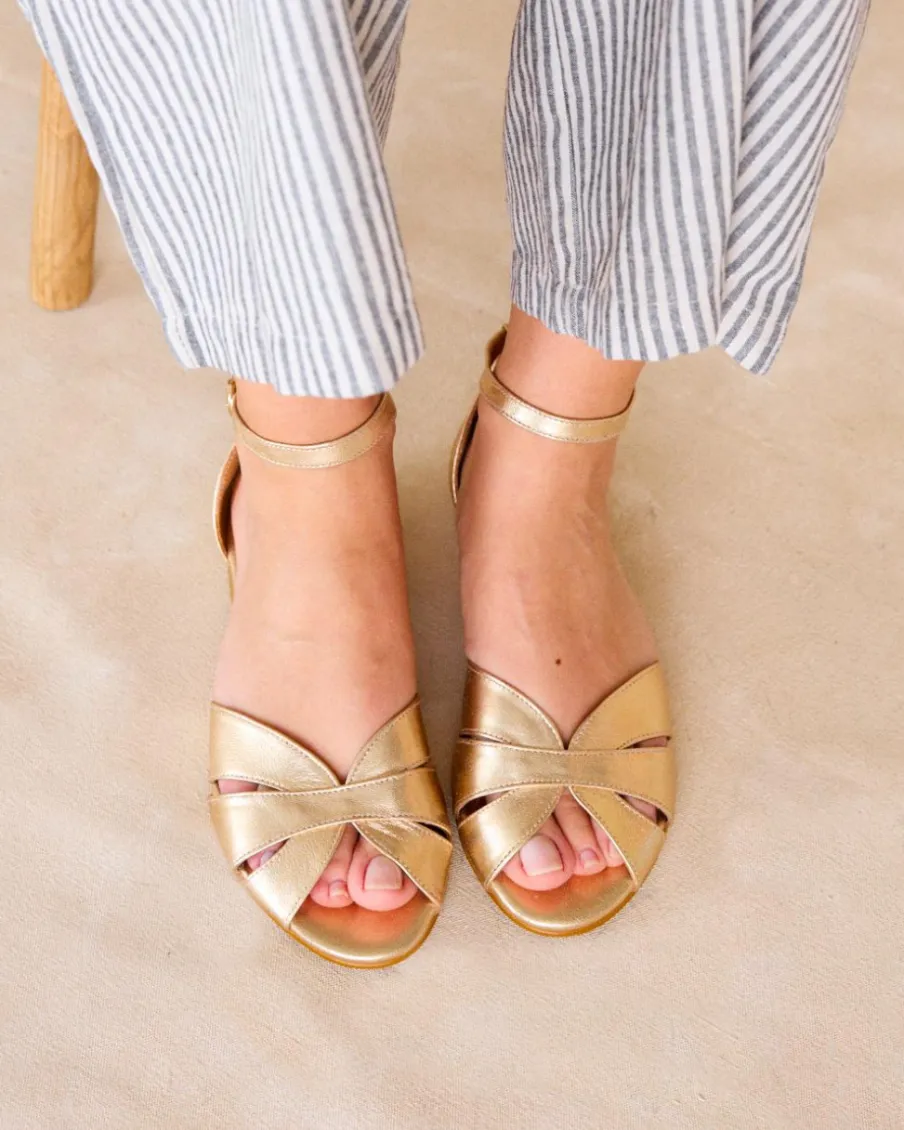 Sandales-Polin et moi Sandale plate dée Or