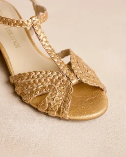 Sandales-Polin et moi Sandale tressée Sabina Or