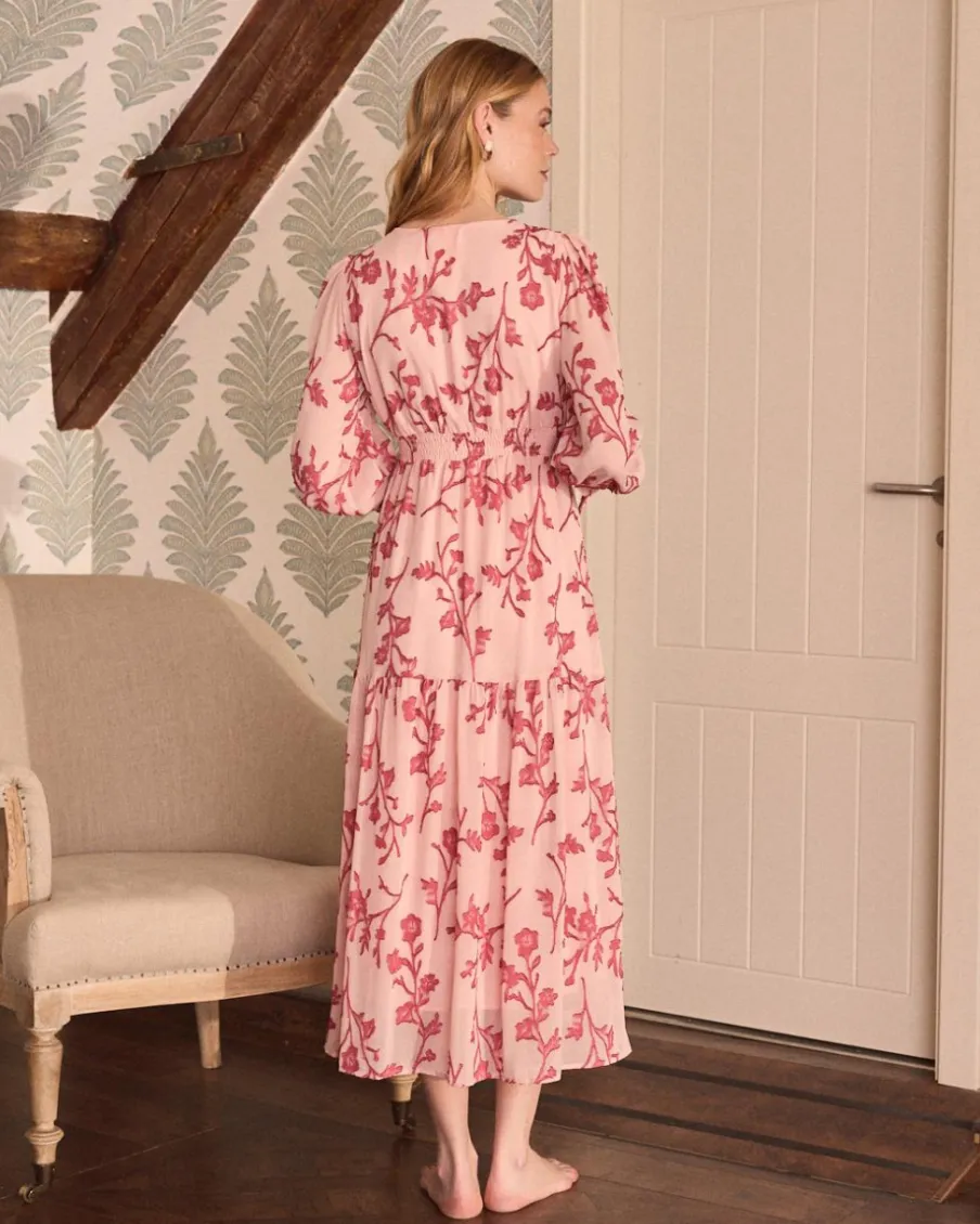 Maternité|Robes Et Combinaisons-Polin et moi Sivia Robe longue brodée Rose