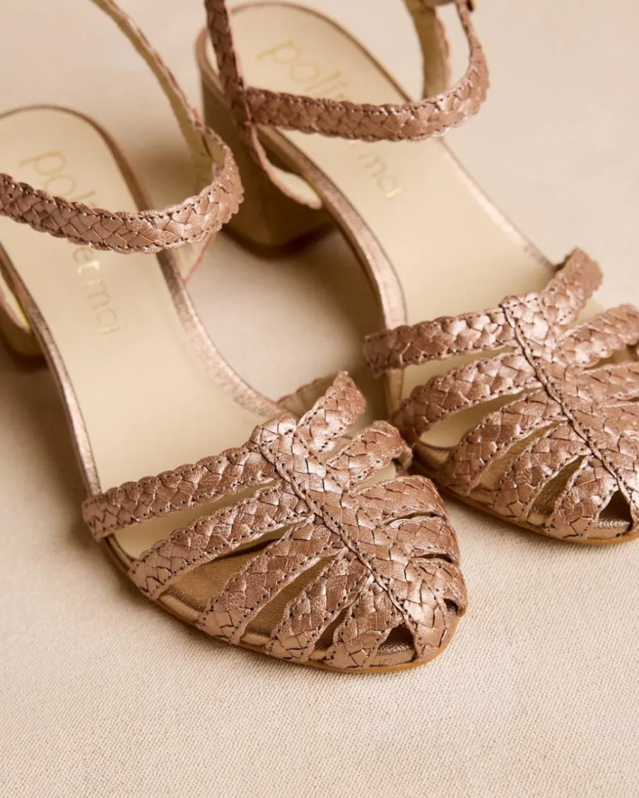Sandales|Tressé-Polin et moi Talon tressé Lilima OR