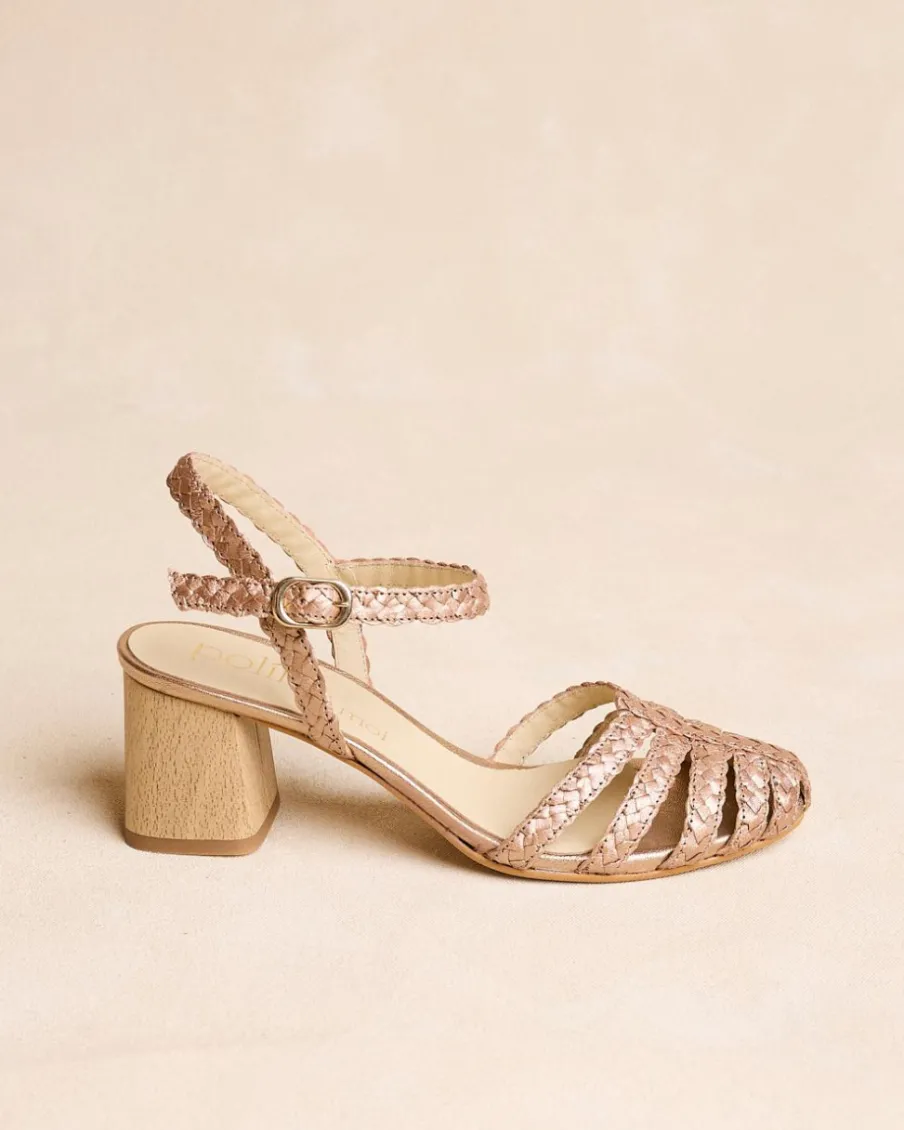 Sandales|Tressé-Polin et moi Talon tressé Lilima OR