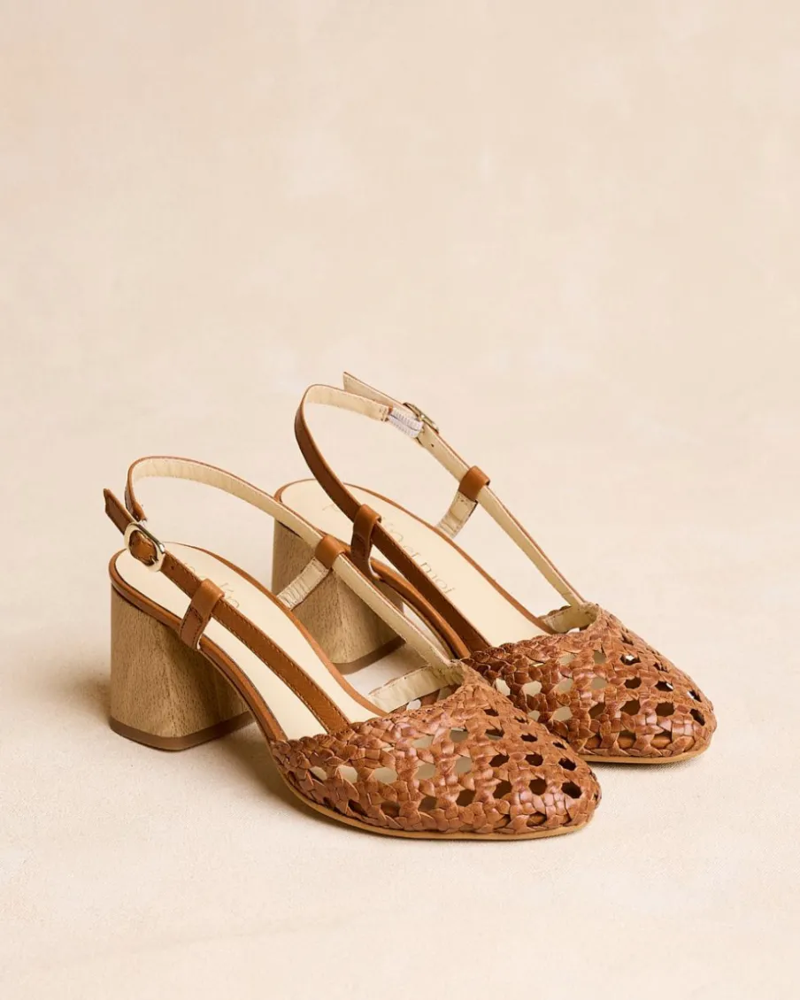 Tressé-Polin et moi Talon Tressées Noa Cuir