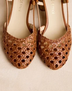 Tressé-Polin et moi Talon Tressées Noa Cuir