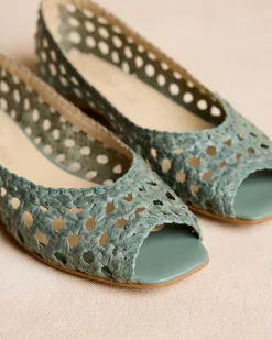 Tressé|Danseurs-Polin et moi Tressé Aqua Ballerines Vertd’eau